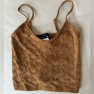 Forever 21 - Yellow Textured Knit Cropped Cami (S)